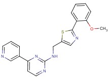 N-{[2-(2-methoxyphenyl)-1,3-thiazol-5-yl]methyl}-4-(3-pyridinyl)-2-pyrimidinamine