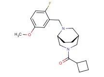 (1R*,5R*)-3-(cyclobutylcarbonyl)-6-(2-fluoro-5-methoxybenzyl)-3,6-diazabicyclo[3.2.2]nonane