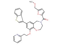 7-(1-benzothien-3-yl)-4-[5-(methoxymethyl)-2-furoyl]-9-[2-(2-pyridinyl)ethoxy]-2,3,4,5-tetrahydro-1,4-benzoxazepine