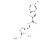 6-methyl-N-{[1-methyl-2-(methylthio)-1H-imidazol-5-yl]methyl}imidazo[1,2-a]pyridine-2-carboxamide