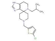 1'-[(5-chloro-2-thienyl)methyl]-5-isobutyl-1,5,6,7-tetrahydrospiro[imidazo[4,5-c]pyridine-4,4'-piperidine]