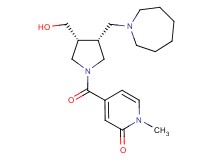 4-{[(3R*,4R*)-3-(1-azepanylmethyl)-4-(hydroxymethyl)-1-pyrrolidinyl]carbonyl}-1-methyl-2(1H)-pyridinone
