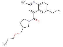 6-ethyl-2-methyl-4-{[3-(propoxymethyl)-1-pyrrolidinyl]carbonyl}quinoline