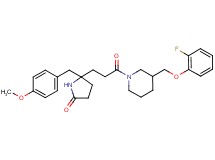 5-(3-{3-[(2-fluorophenoxy)methyl]-1-piperidinyl}-3-oxopropyl)-5-(4-methoxybenzyl)-2-pyrrolidinone