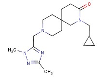 2-(cyclopropylmethyl)-9-[(1,3-dimethyl-1H-1,2,4-triazol-5-yl)methyl]-2,9-diazaspiro[5.5]undecan-3-one