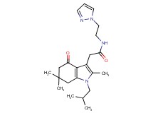 2-(1-isobutyl-2,6,6-trimethyl-4-oxo-4,5,6,7-tetrahydro-1H-indol-3-yl)-N-[2-(1H-pyrazol-1-yl)ethyl]acetamide