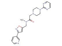 N-methyl-N-{[3-(3-pyridinyl)-5-isoxazolyl]methyl}-2-[4-(2-pyrimidinyl)-1-piperazinyl]acetamide