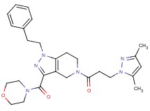 5-[3-(3,5-dimethyl-1H-pyrazol-1-yl)propanoyl]-3-(4-morpholinylcarbonyl)-1-(2-phenylethyl)-4,5,6,7-tetrahydro-1H-pyrazolo[4,3-c]pyridine