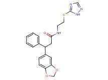 3-(1,3-benzodioxol-5-yl)-3-phenyl-N-[2-(1H-1,2,4-triazol-5-ylthio)ethyl]propanamide