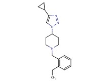4-(4-cyclopropyl-1H-1,2,3-triazol-1-yl)-1-(2-ethylbenzyl)piperidine