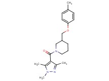 3-[(4-methylphenoxy)methyl]-1-[(1,3,5-trimethyl-1H-pyrazol-4-yl)carbonyl]piperidine