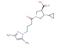 (3S*,4S*)-4-cyclopropyl-1-[4-(3,5-dimethyl-1H-pyrazol-1-yl)butanoyl]pyrrolidine-3-carboxylic acid