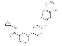 N-cyclopropyl-1'-[(4-hydroxy-5-methoxypyridin-2-yl)methyl]-1,4'-bipiperidine-3-carboxamide