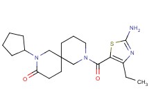 8-[(2-amino-4-ethyl-1,3-thiazol-5-yl)carbonyl]-2-cyclopentyl-2,8-diazaspiro[5.5]undecan-3-one