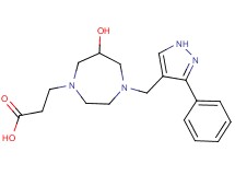 3-{6-hydroxy-4-[(3-phenyl-1H-pyrazol-4-yl)methyl]-1,4-diazepan-1-yl}propanoic acid