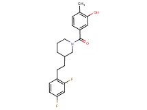 5-({3-[2-(2,4-difluorophenyl)ethyl]-1-piperidinyl}carbonyl)-2-methylphenol