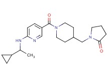1-{[1-({6-[(1-cyclopropylethyl)amino]-3-pyridinyl}carbonyl)-4-piperidinyl]methyl}-2-pyrrolidinone
