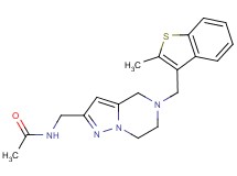 N-({5-[(2-methyl-1-benzothien-3-yl)methyl]-4,5,6,7-tetrahydropyrazolo[1,5-a]pyrazin-2-yl}methyl)acetamide
