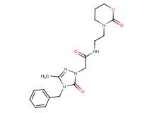 2-(4-benzyl-3-methyl-5-oxo-4,5-dihydro-1H-1,2,4-triazol-1-yl)-N-[2-(2-oxo-1,3-oxazinan-3-yl)ethyl]acetamide