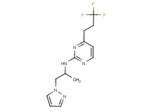 N-[1-methyl-2-(1H-pyrazol-1-yl)ethyl]-4-(3,3,3-trifluoropropyl)pyrimidin-2-amine