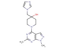 1-(1,6-dimethyl-1H-pyrazolo[3,4-d]pyrimidin-4-yl)-4-(1H-imidazol-1-ylmethyl)-4-piperidinol