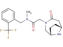 N-methyl-2-[rel-(1S,6R)-4-oxo-3,9-diazabicyclo[4.2.1]non-3-yl]-N-[2-(trifluoromethyl)benzyl]acetamide hydrochloride