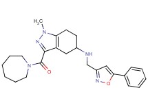 3-(1-azepanylcarbonyl)-1-methyl-N-[(5-phenyl-3-isoxazolyl)methyl]-4,5,6,7-tetrahydro-1H-indazol-5-amine