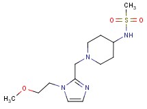 N-(1-{[1-(2-methoxyethyl)-1H-imidazol-2-yl]methyl}piperidin-4-yl)methanesulfonamide