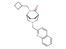 (1S*,5R*)-6-(cyclobutylmethyl)-3-(2-quinolinylmethyl)-3,6-diazabicyclo[3.2.2]nonan-7-one