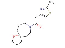 8-[(2-methyl-1,3-thiazol-4-yl)acetyl]-1-oxa-8-azaspiro[4.6]undecane