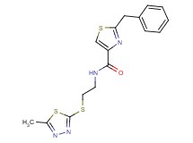 2-benzyl-N-{2-[(5-methyl-1,3,4-thiadiazol-2-yl)thio]ethyl}-1,3-thiazole-4-carboxamide
