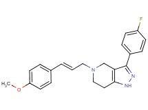 3-(4-fluorophenyl)-5-[(2E)-3-(4-methoxyphenyl)-2-propen-1-yl]-4,5,6,7-tetrahydro-1H-pyrazolo[4,3-c]pyridine trifluoroacetate