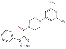 1-(2,6-dimethyl-4-pyridinyl)-4-[(3-phenyl-1H-pyrazol-4-yl)carbonyl]piperazine