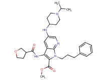 methyl 5-[(1-isopropyl-4-piperidinyl)amino]-1-(3-phenylpropyl)-3-[(tetrahydro-3-furanylcarbonyl)amino]-1H-pyrrolo[2,3-b]pyridine-2-carboxylate