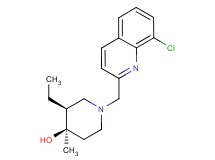 (3S*,4R*)-1-[(8-chloroquinolin-2-yl)methyl]-3-ethyl-4-methylpiperidin-4-ol