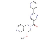 N-(2-methoxyethyl)-2-pyridin-3-yl-N-(pyridin-4-ylmethyl)pyrimidine-5-carboxamide