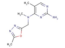 N~4~,5-dimethyl-N~4~-[(5-methyl-1,3,4-oxadiazol-2-yl)methyl]pyrimidine-2,4-diamine