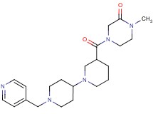 1-methyl-4-{[1'-(pyridin-4-ylmethyl)-1,4'-bipiperidin-3-yl]carbonyl}piperazin-2-one