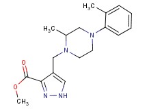 methyl 4-{[2-methyl-4-(2-methylphenyl)-1-piperazinyl]methyl}-1H-pyrazole-3-carboxylate