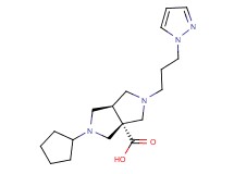 (3aR*,6aR*)-2-cyclopentyl-5-[3-(1H-pyrazol-1-yl)propyl]hexahydropyrrolo[3,4-c]pyrrole-3a(1H)-carboxylic acid