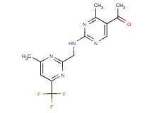 1-[4-methyl-2-({[4-methyl-6-(trifluoromethyl)pyrimidin-2-yl]methyl}amino)pyrimidin-5-yl]ethanone