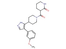 3-({4-[4-(3-methoxyphenyl)-1H-pyrazol-5-yl]piperidin-1-yl}carbonyl)piperidin-2-one
