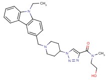 1-{1-[(9-ethyl-9H-carbazol-3-yl)methyl]-4-piperidinyl}-N-(2-hydroxyethyl)-N-methyl-1H-1,2,3-triazole-4-carboxamide
