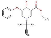 ethyl 1-(1,1-dimethylprop-2-yn-1-yl)-4-oxo-5-phenoxy-1,4-dihydropyridine-3-carboxylate