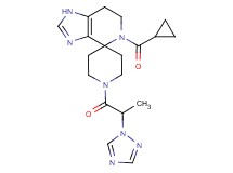 5-(cyclopropylcarbonyl)-1'-[2-(1H-1,2,4-triazol-1-yl)propanoyl]-1,5,6,7-tetrahydrospiro[imidazo[4,5-c]pyridine-4,4'-piperidine]