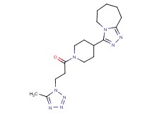 3-{1-[3-(5-methyl-1H-tetrazol-1-yl)propanoyl]-4-piperidinyl}-6,7,8,9-tetrahydro-5H-[1,2,4]triazolo[4,3-a]azepine