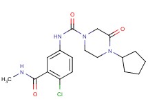 N-{4-chloro-3-[(methylamino)carbonyl]phenyl}-4-cyclopentyl-3-oxopiperazine-1-carboxamide