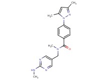 4-(3,5-dimethyl-1H-pyrazol-1-yl)-N-methyl-N-{[2-(methylamino)-5-pyrimidinyl]methyl}benzamide