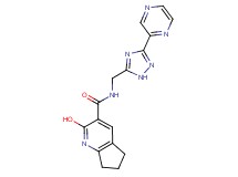 2-hydroxy-N-{[3-(2-pyrazinyl)-1H-1,2,4-triazol-5-yl]methyl}-6,7-dihydro-5H-cyclopenta[b]pyridine-3-carboxamide