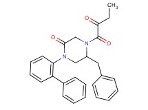 5-benzyl-1-(2-biphenylyl)-4-(2-oxobutanoyl)-2-piperazinone